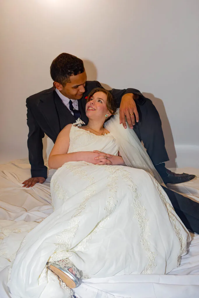 Fotografía de boda Nuria - retrato de novia en estudio - fotógrafo de bodas Guadalajara