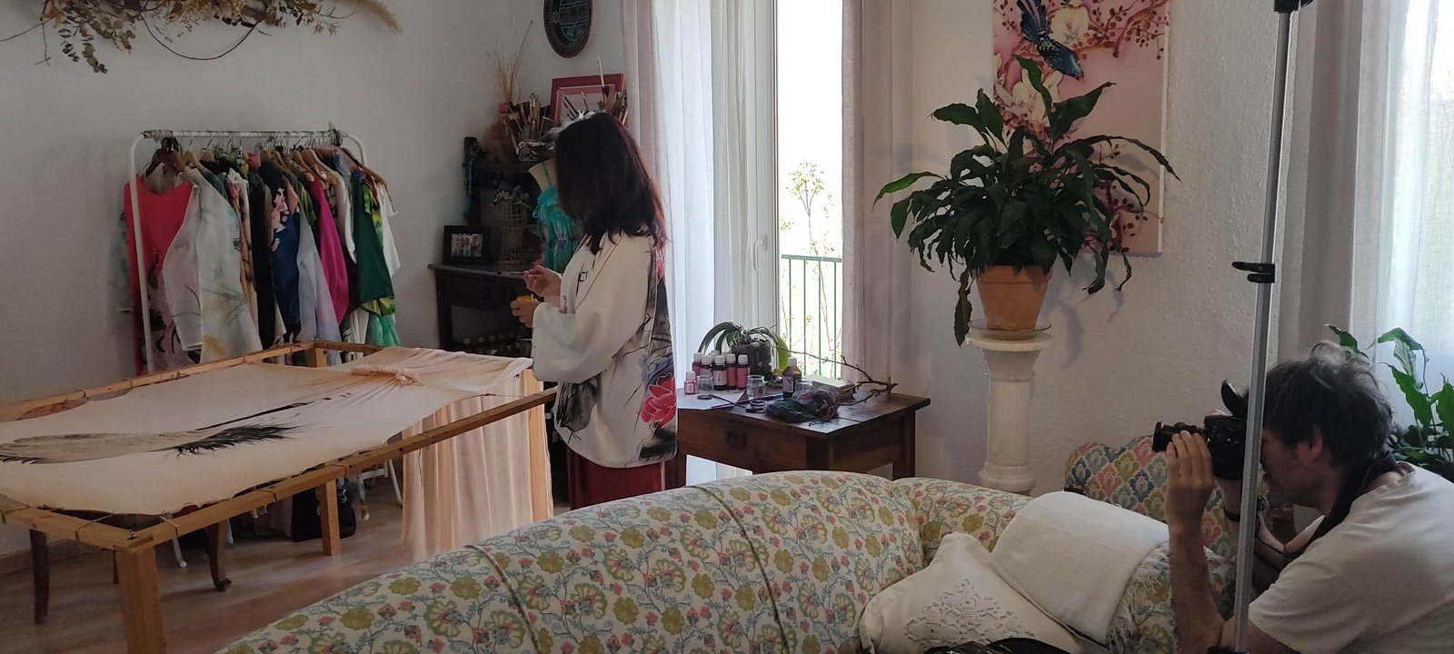 Haciendo las fotos