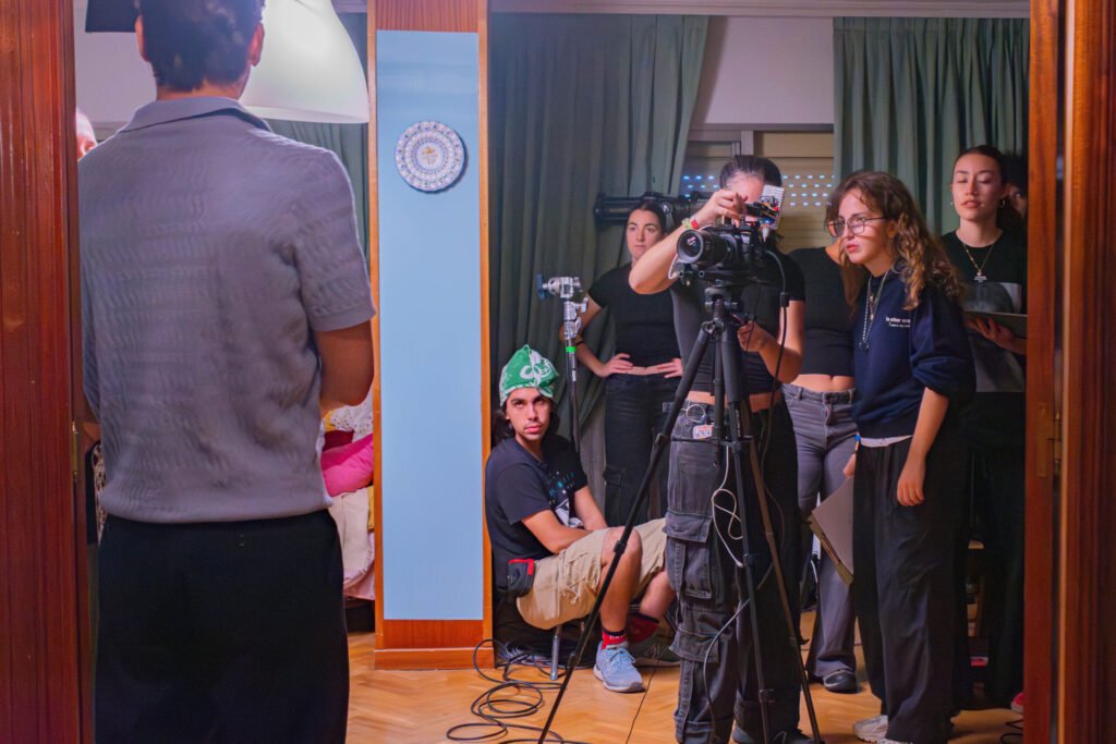 Rodaje del cortometraje Una cena más