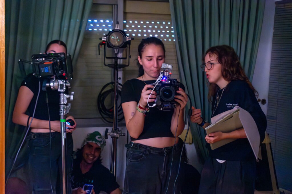 Rodaje del cortometraje Una cena más