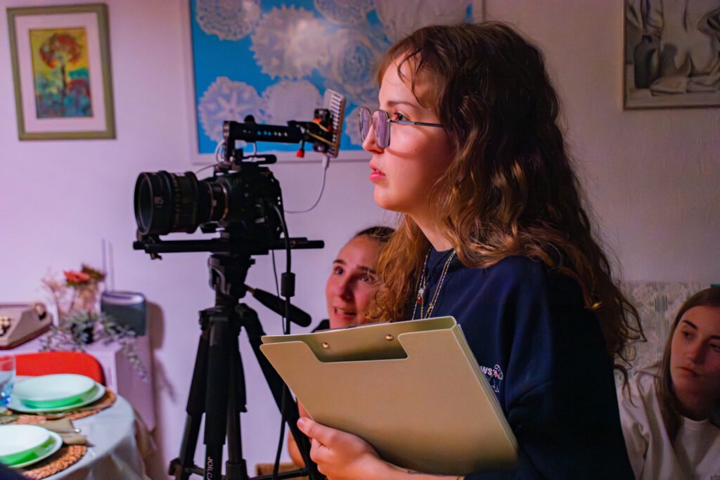 Rodaje del cortometraje Una cena más