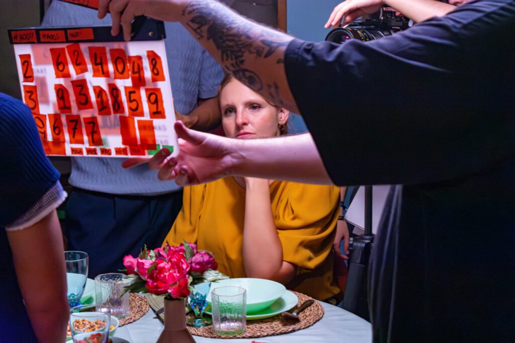 Rodaje del cortometraje Una cena más