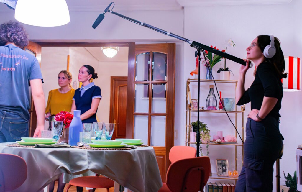 Rodaje del cortometraje Una cena más