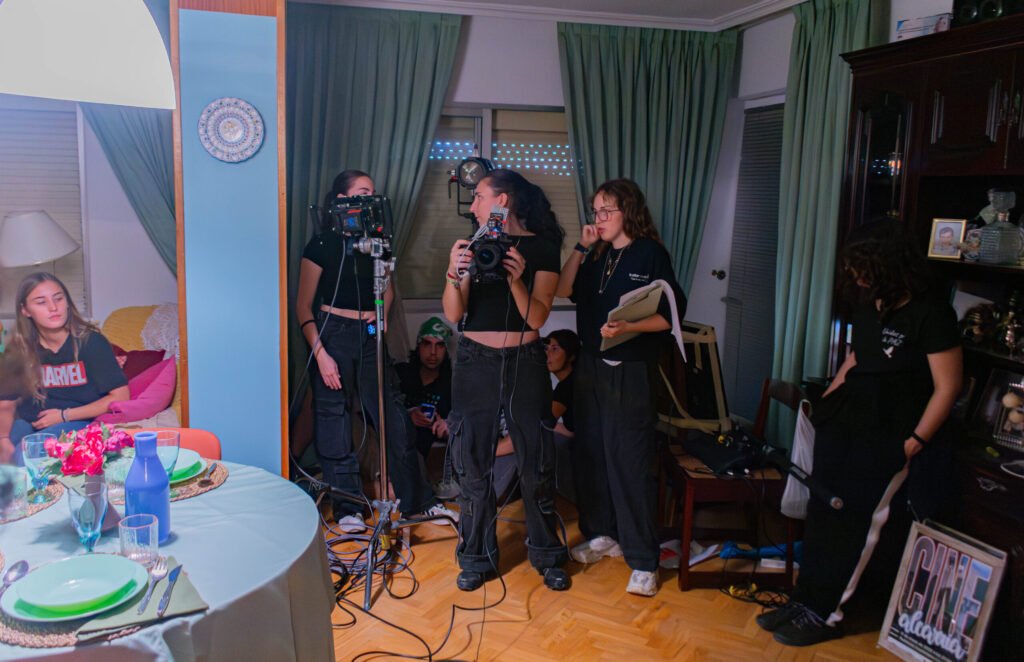 Rodaje del cortometraje Una cena más