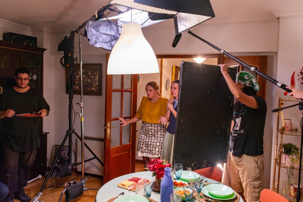 Rodaje del cortometraje Una cena más