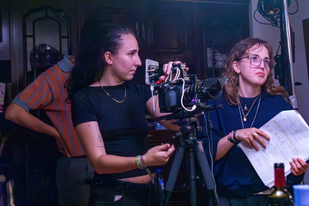 Rodaje del cortometraje Una cena más
