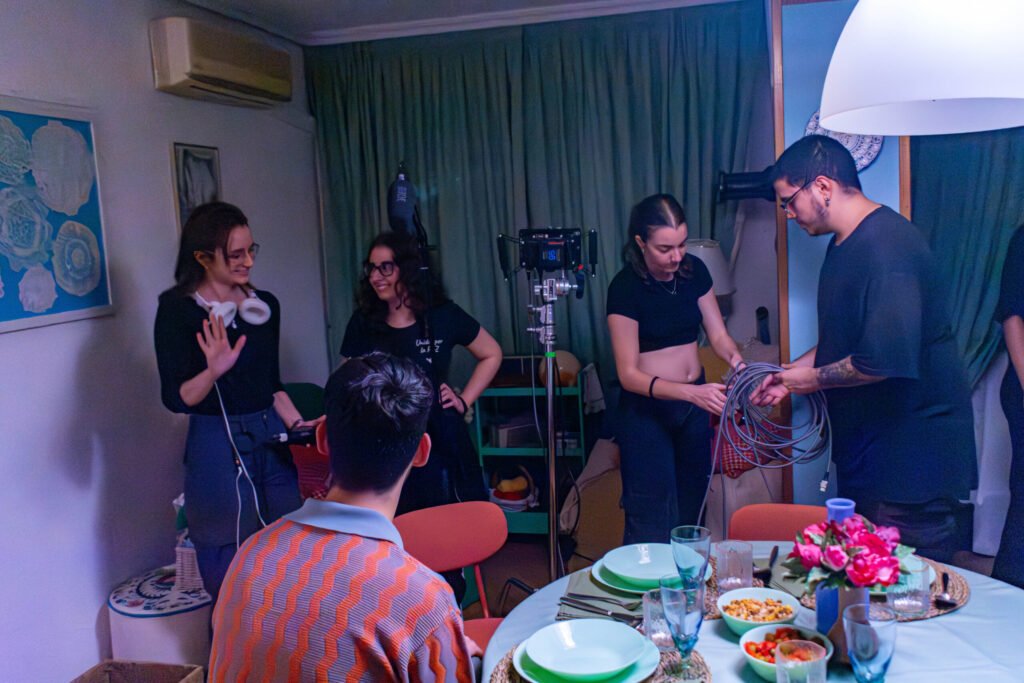 Rodaje del cortometraje Una cena más