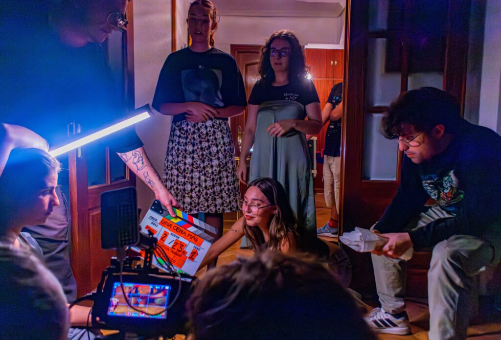 Rodaje del cortometraje Una cena más