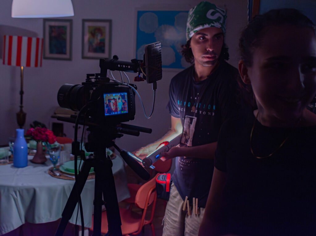 Rodaje del cortometraje Una cena más