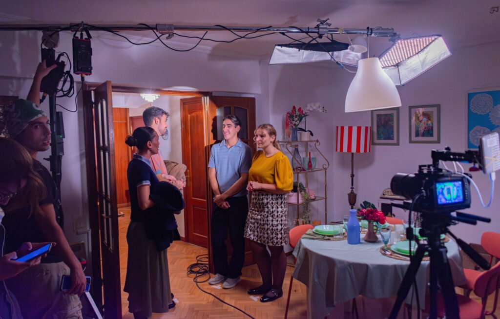 Rodaje del cortometraje Una cena más