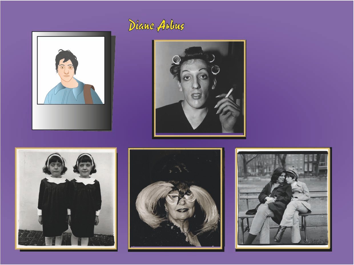 Retrato ilustrado de Diane Arbus
