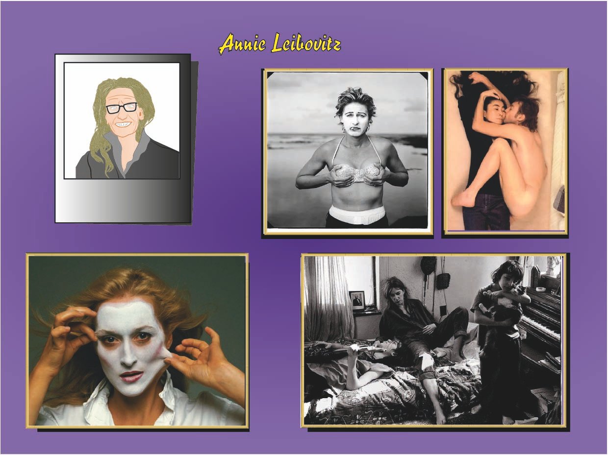 Retrato ilustrado de Annie Leibovitz
