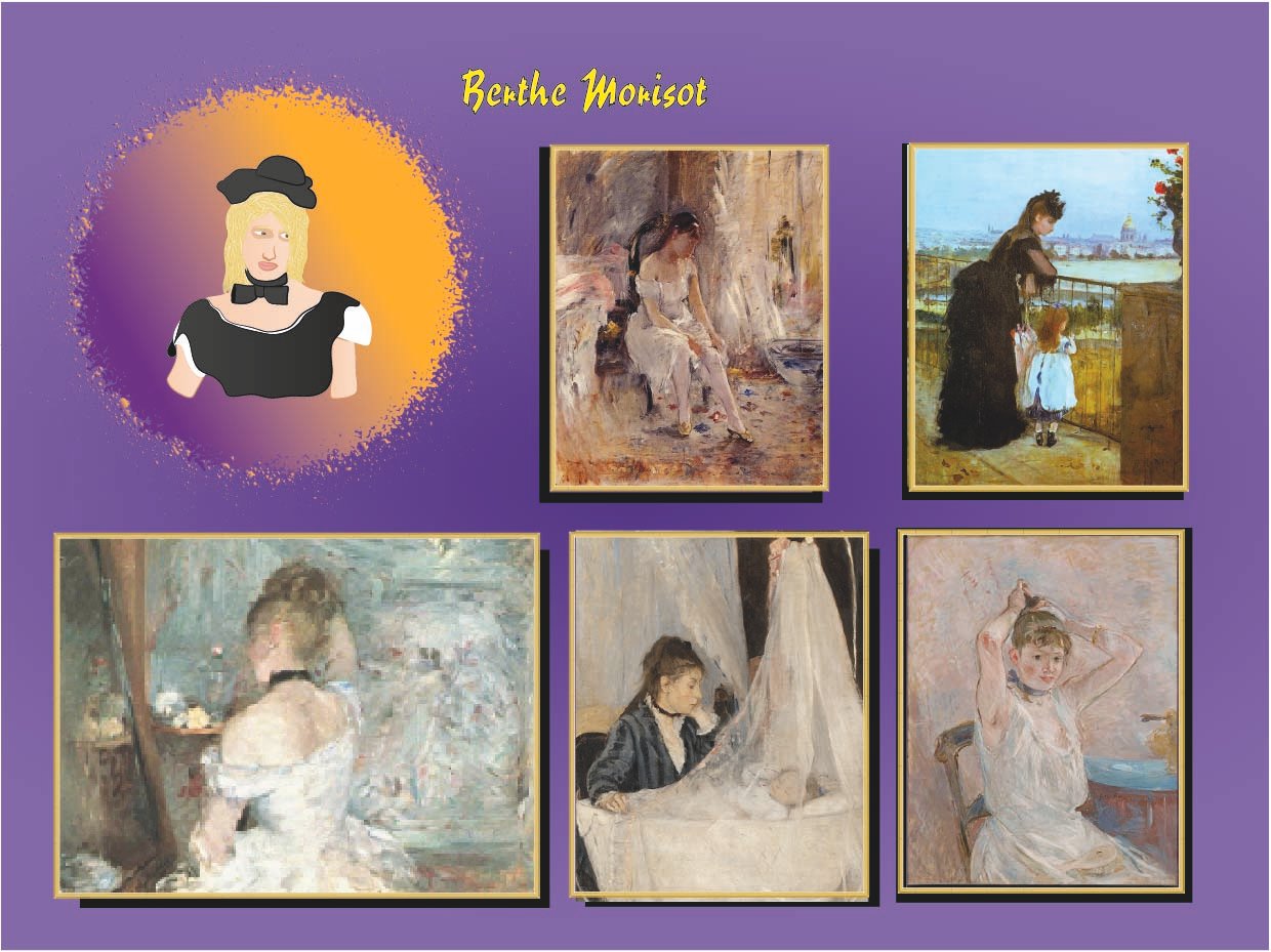 Retrato ilustrado de Berthe Morisot