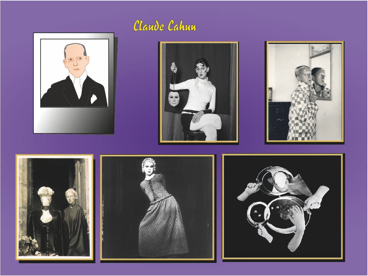 Retrato ilustrado de Claude Cahun