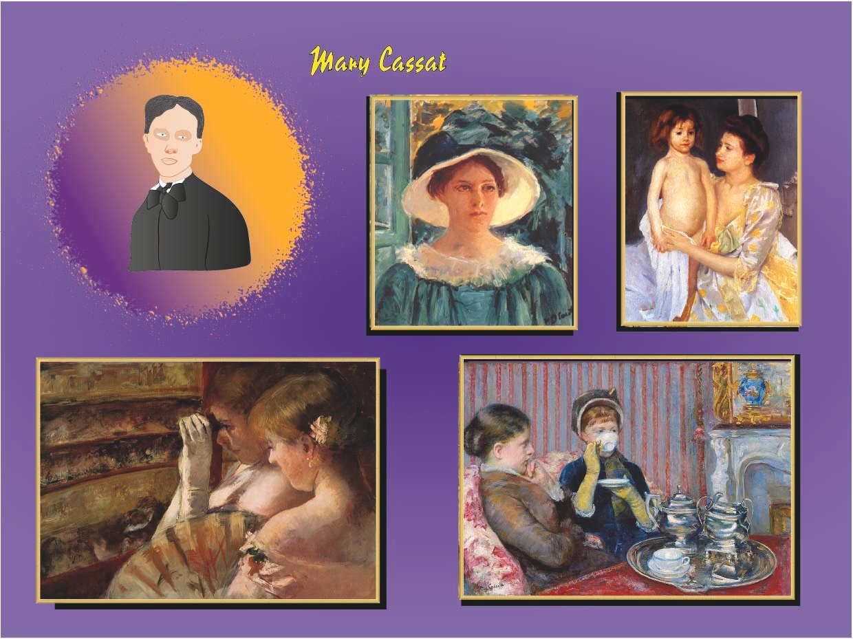 Retrato ilustrado de Mary Cassatt