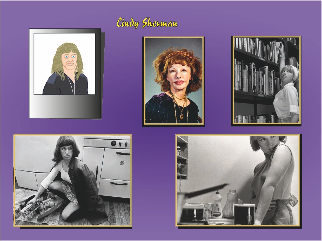 Retrato ilustrado de Cindy Sherman