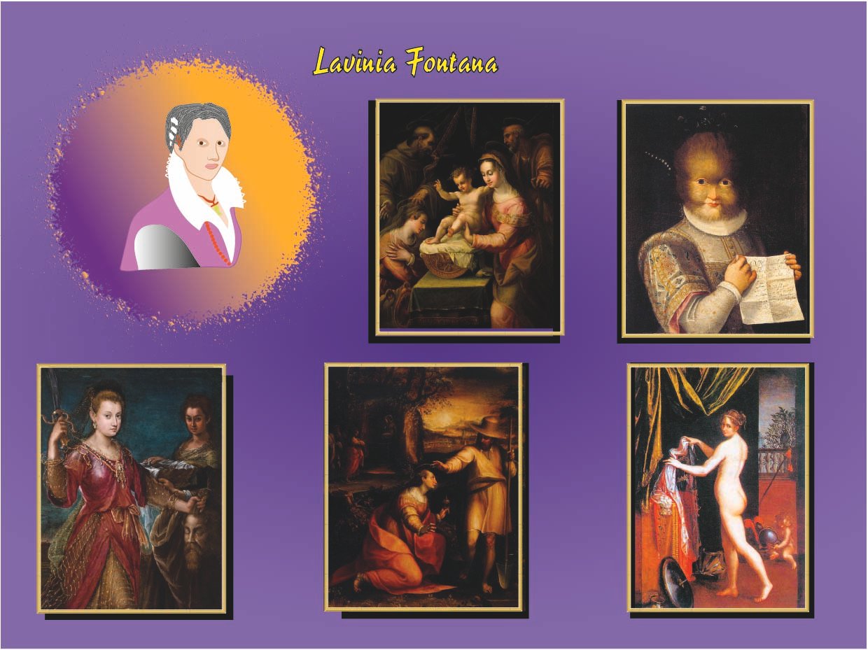 Retrato ilustrado de Lavinia Fontana