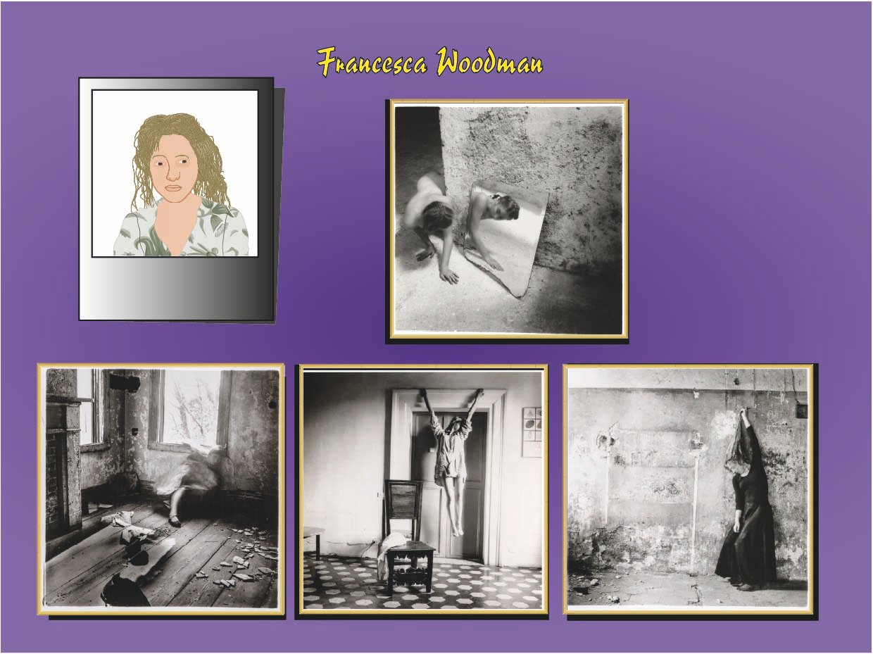 Retrato ilustrado de Francesca Woodman