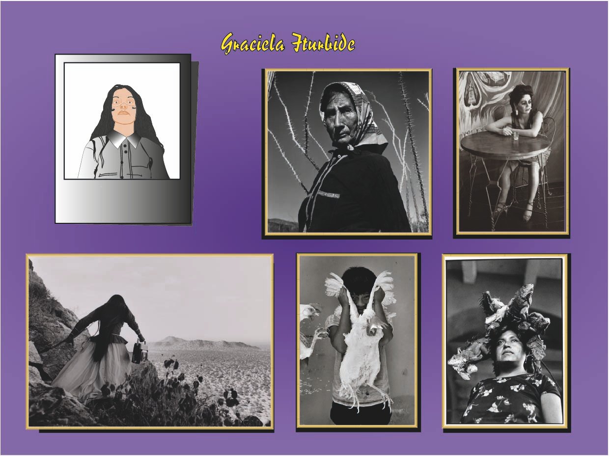 Retrato ilustrado de Graciela Iturbide
