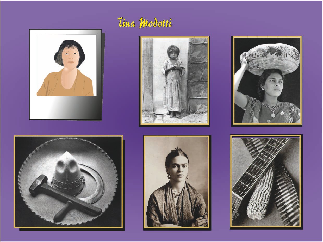 Retrato ilustrado de Tina Modotti