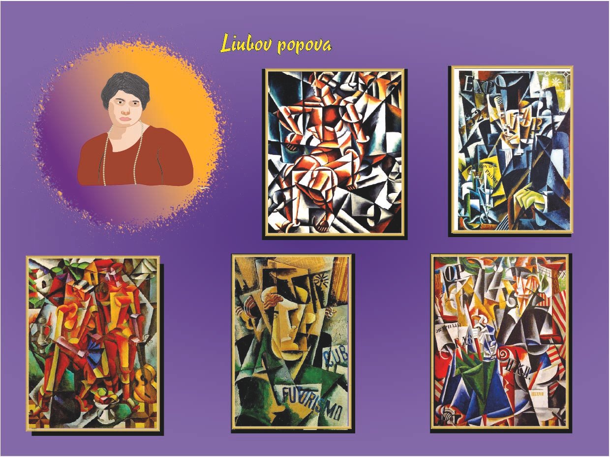 Retrato ilustrado de Liubov Popova