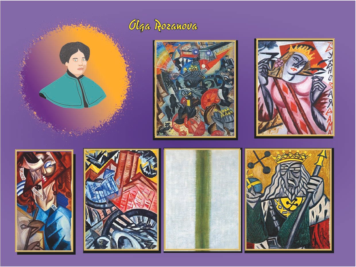 Retrato ilustrado de Olga Rozanova