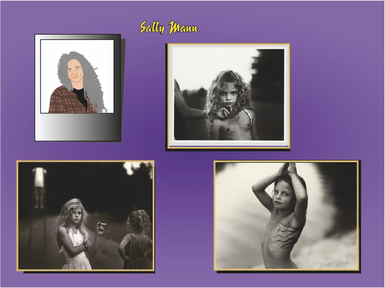 Retrato ilustrado de Sally Mann