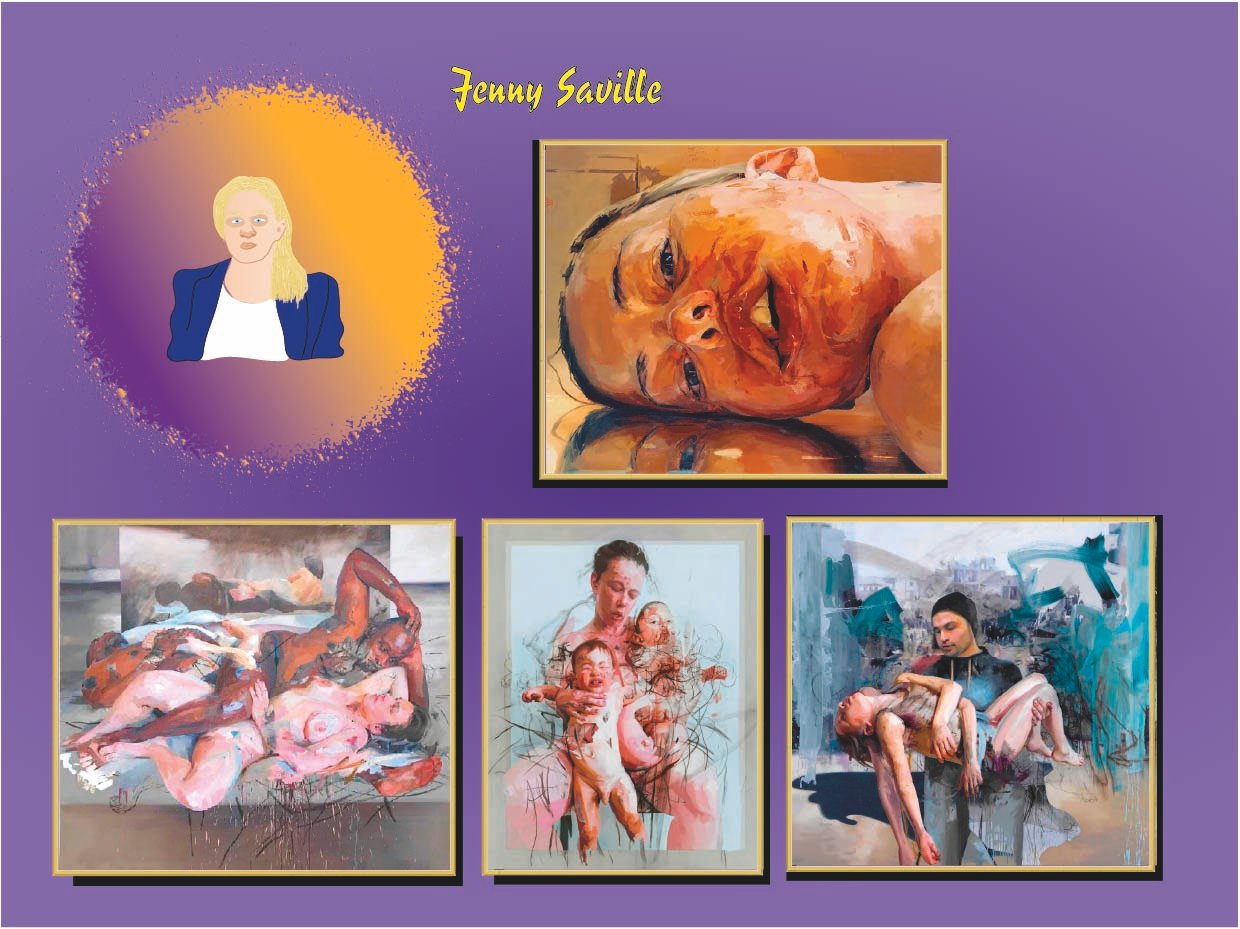 Retrato ilustrado de Jenny Saville