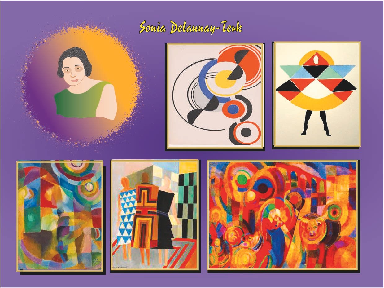 Retrato ilustrado de Sonia Delaunay