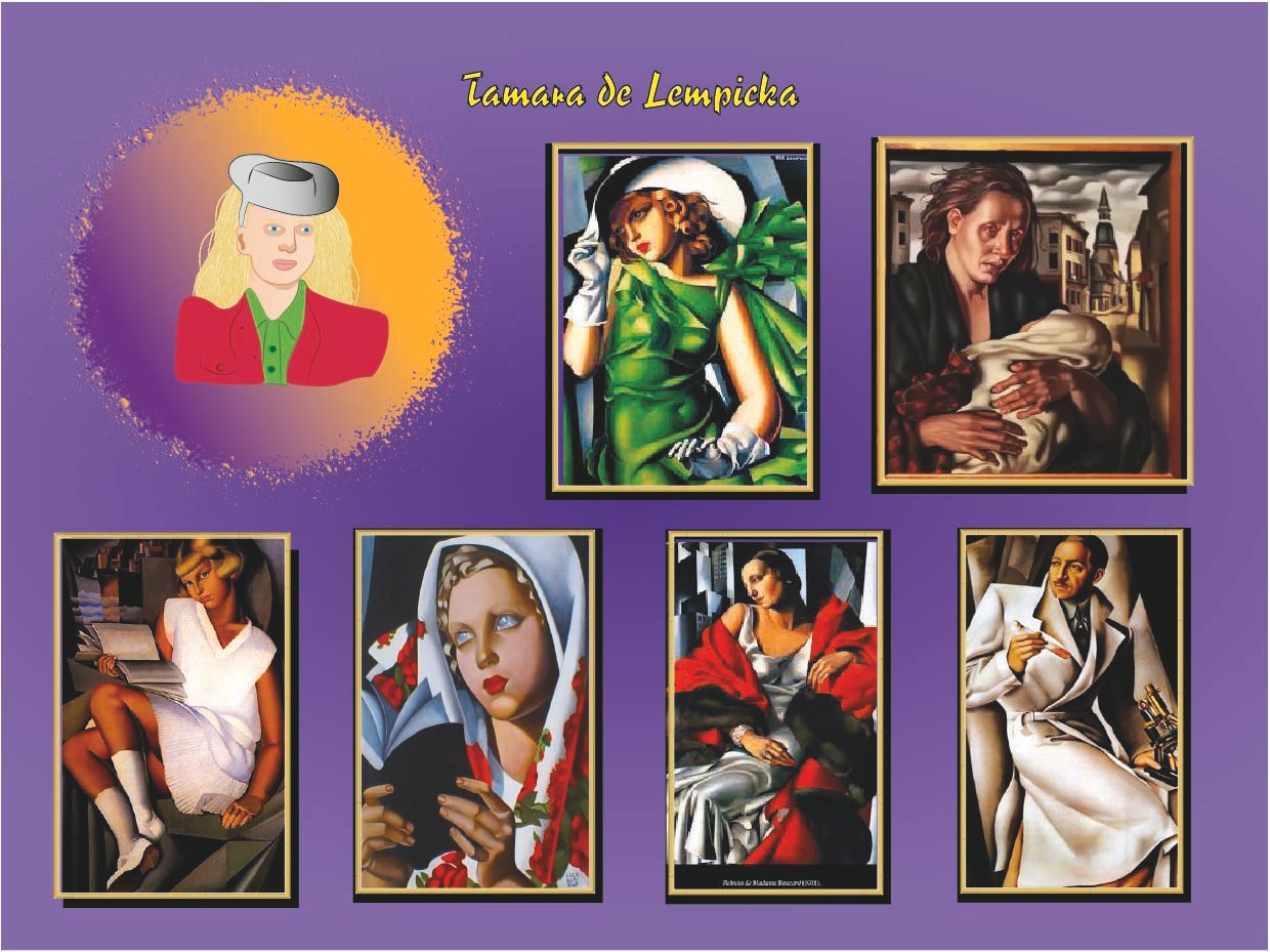 Retrato ilustrado de Tamara de Lempicka