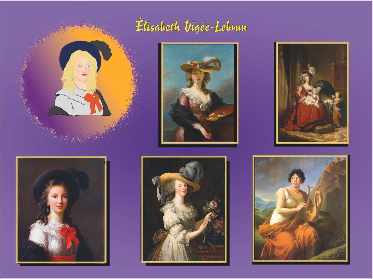 Retrato ilustrado de Élisabeth Vigée Le Brun